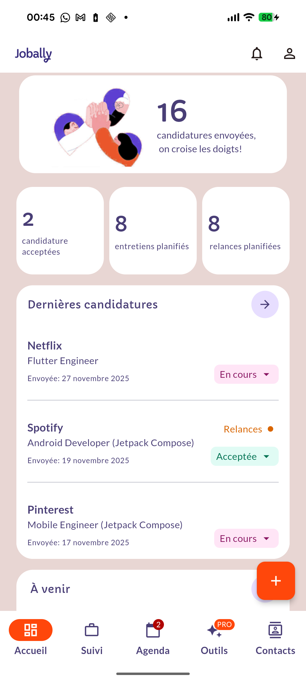 Jobally App Dashboard